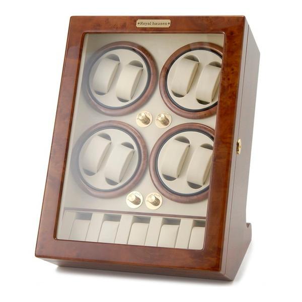 Royal hausen ロイヤルハウゼン ウォッチワインダー 時計収納ケース付き 8本巻 5本収納...