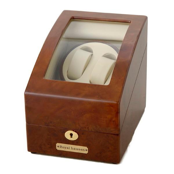Royal hausen ロイヤルハウゼン ウォッチワインダー 時計収納ケース付き 2本巻 3本収納...