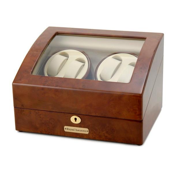 Royal hausen ロイヤルハウゼン ウォッチワインダー 時計収納ケース付き 4本巻 6本収納...