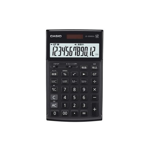 CASIO JS-20WKA-BK-N 電卓 ジャストサイズ