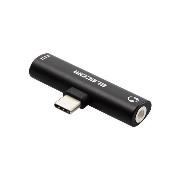 変換アダプタ ELECOM エレコム MPA-C35PDBK Type-C-4極ミニプラグ PD イ...