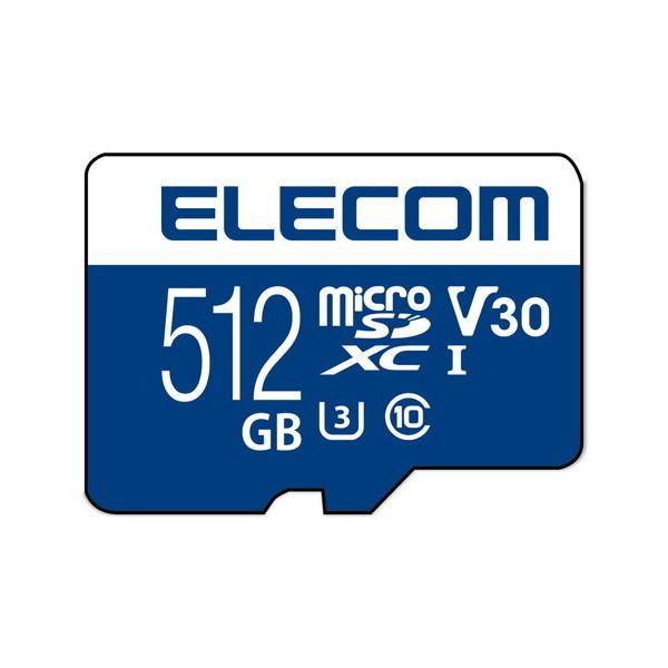 SDカード ELECOM エレコム MF-MS512GU13V3R microSDXCカード 512...