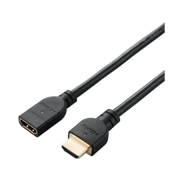 HDMI延長ケーブル ELECOM エレコム DH-HDEX05BK 50cm 4K 60p 金メッ...
