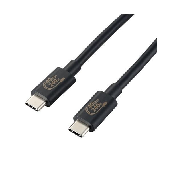 USBケーブル ELECOM エレコム USB4-CCPE10NBK USB Type-cケーブル ...