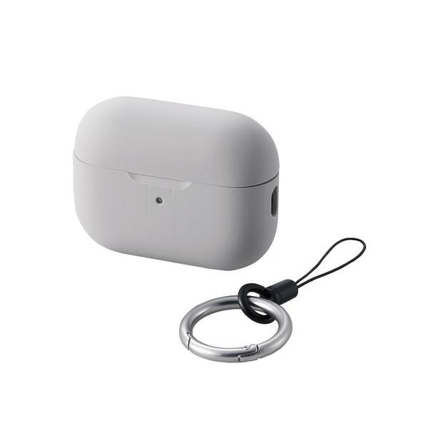 AVA-AP4SCGY ELECOM AirPods Pro (第2世代)用シリコンケース AirP...