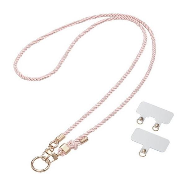 スマホショルダーストラップ ELECOM エレコム P-STSDH2RGPN スマホショルダー 43...