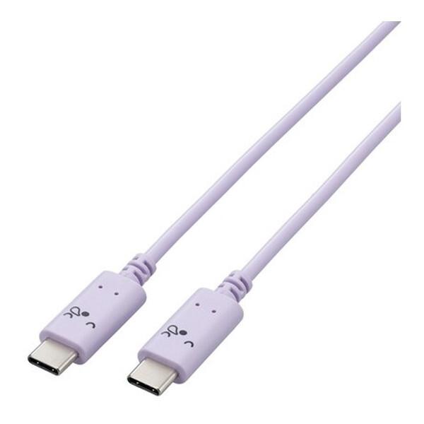 ELECOM MPA-CCF10PUF スリーピー(パープル×ブラック) タイプC ケーブル (( ...