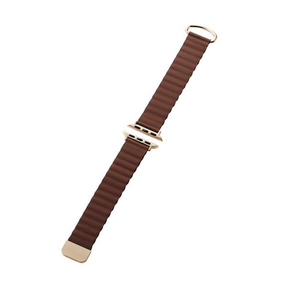 ELECOM AW-41BDLMAGBR ココアブラウン &amp;me Apple Watch用 ソフトレ...