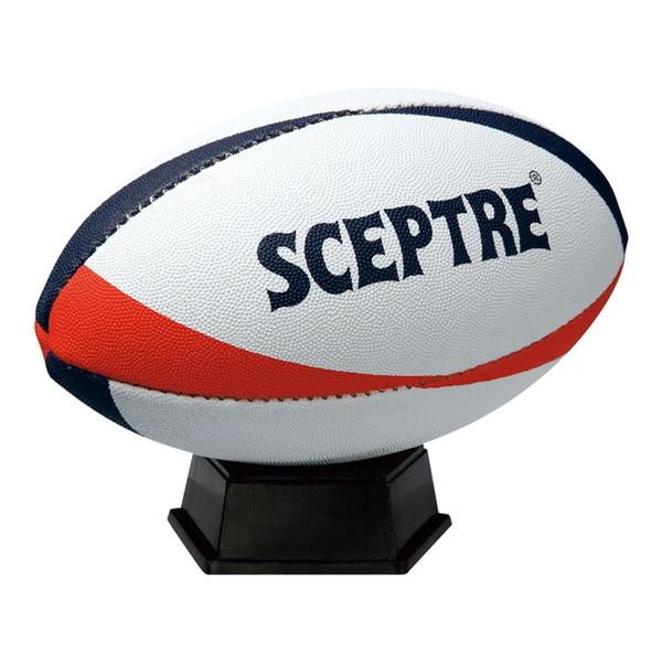 セプター ラグビー ボール カラーサインボール (台付き) SP67 SCEPTRE ネイビー×レッ...