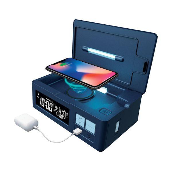 アデッソ PS01 時計(デジタル表示) フォッシュ アラーム・スヌーズ機能付 UV除菌終了アラーム...