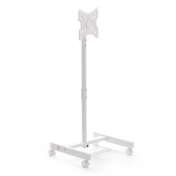 B.Bファニシング ONTV0287KIWHT ホワイト Alloy キャスター付きテレビスタンド ...