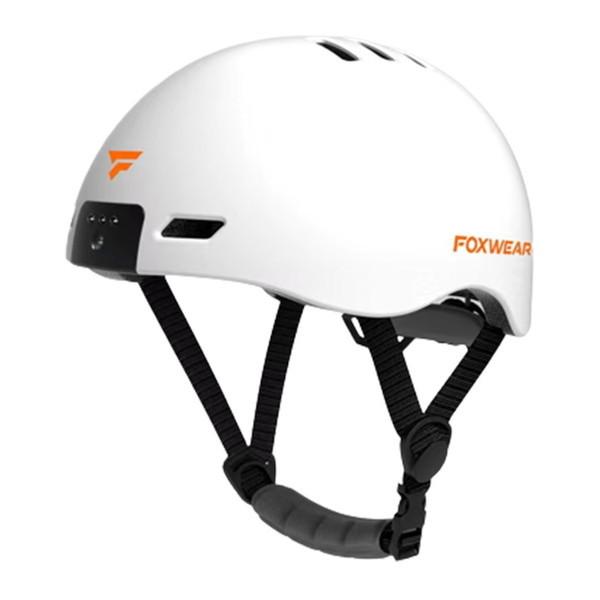 YOUR SHOP FOXWEAR フォックスウェアドラレコ付 自転車 ヘルメット ホワイト メーカ...