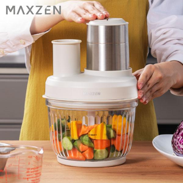 フードプロセッサー 1台5役 泡立て 千切り スライス みじん切り ペースト フードチョッパー ホワ...