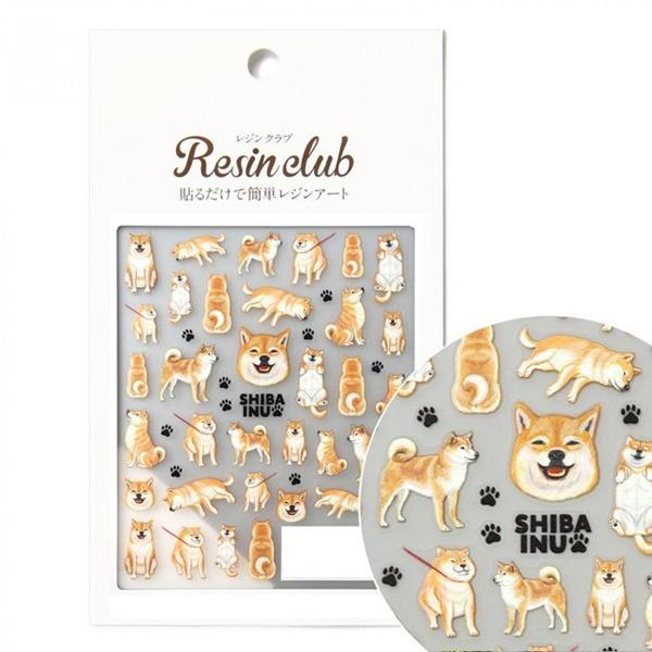 イングカワモト レジンクラブ レジンシール 柴犬(両面印刷) RC-SHI-101