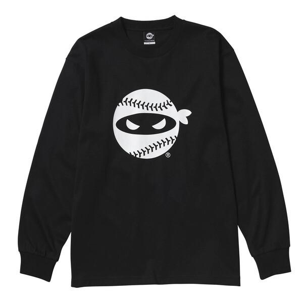 PITCHINGNINJA PITCHING NINJAベーシックロゴ長袖Tシャツ BLACK M ...
