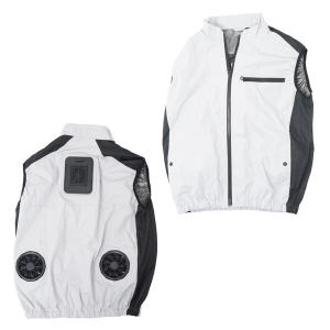 サンコー 圧倒的に冷える 冷蔵服3 シルバーグレー フリーサイズ 2024 暑さ対策 作業服 半袖 キャンプ アウトドア ファン 冷却プレート THANKO TKCV24FGY