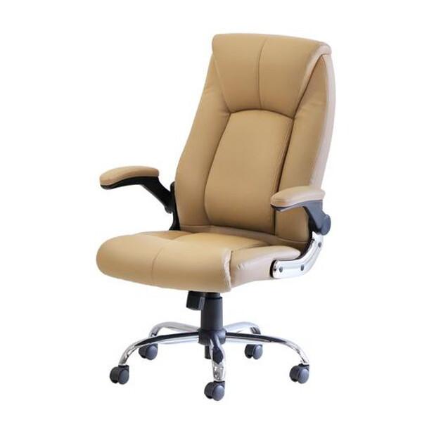 法人限定 Netforce LYS-1-W-CA キャメル 社長椅子 オフィスチェア パソコンチェア...