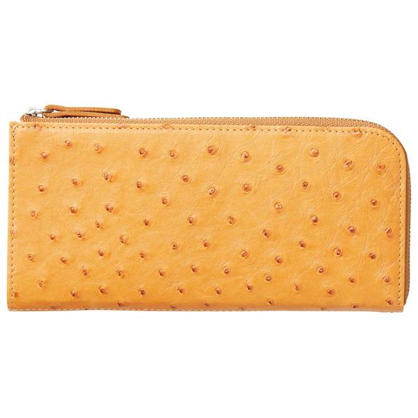 イエロー S-NOL203003YE オストリッチL字ファスナー長財布