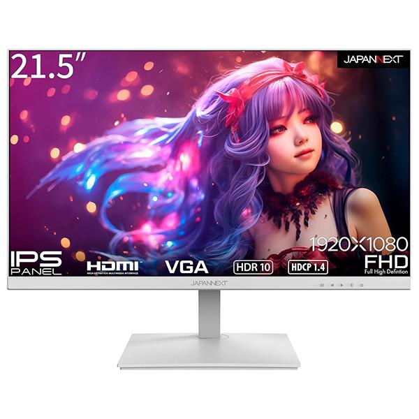 JAPANNEXT 液晶ディスプレイ/21.5型/1920×1080/HDMI×1、VGA×1/ホワ...
