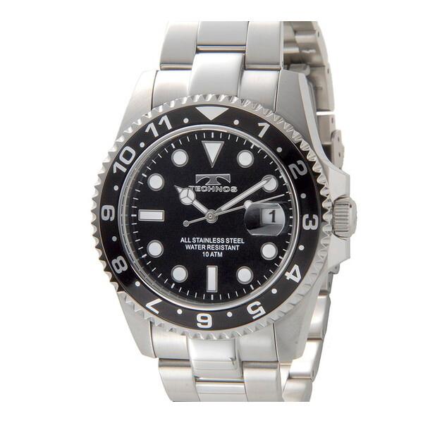 TECHNOS TSM419SB テクノスSSメンズブレス クォーツ腕時計 (メンズウォッチ)