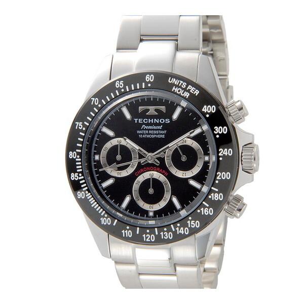 TECHNOS TP0403TB テクノスメンズクロノグラフSSブレス クォーツ腕時計 (メンズウォ...