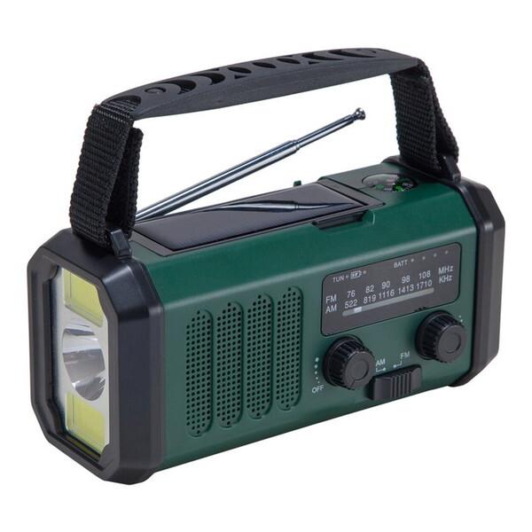 ファミリー・ライフ 3WAY大容量10000mAh多機能防災ラジオ(04374) ダークグリーン メ...
