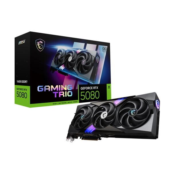 MSI GeForce RTX 5080 16G GAMING TRIO OC ブラック グラフィッ...