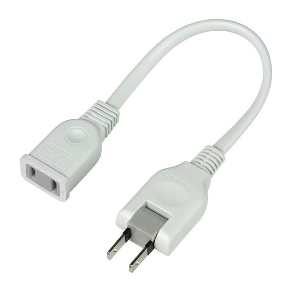 ELPA W-1502NB(W) ホワイト ちょっとコード 20cm