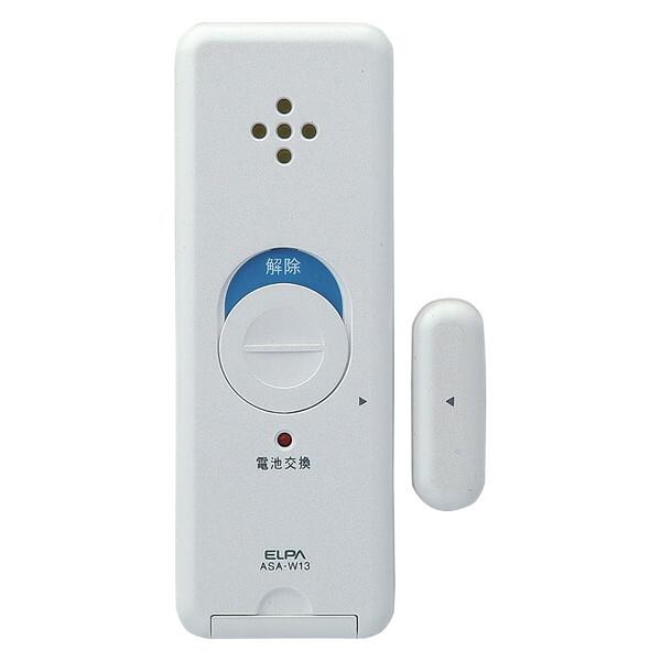 ELPA ASA-W13-N4P(W) ホワイト 窓ピタッアラーム 衝撃&amp;開放検知 4個セット
