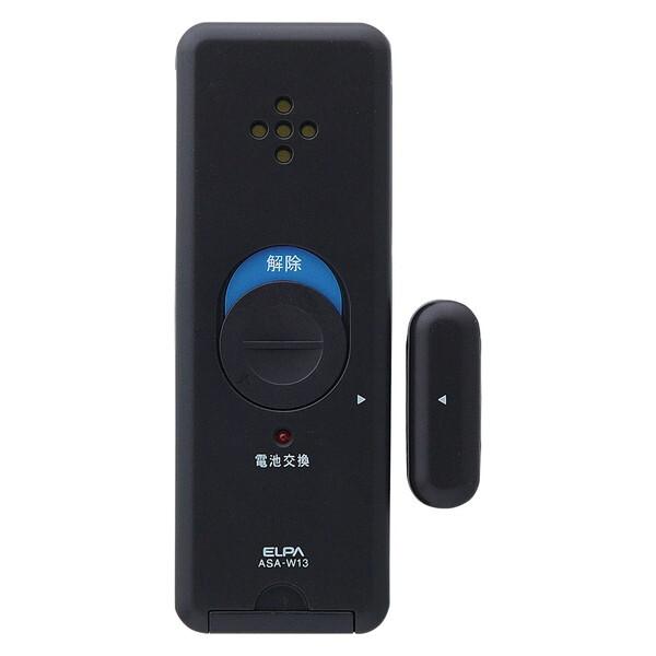 ELPA ASA-W13-N4P(DB) ダークブラウン 窓ピタッアラーム 衝撃&amp;開放検知 4個セッ...