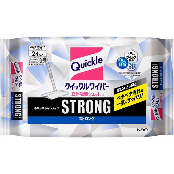 クイックルワイパー 立体吸着ウエットシート ストロング 24枚 花王