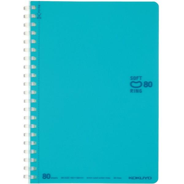 コクヨ ス-SV348BT-LB ライトブルー ソフトリングドット B罫 80枚 B6