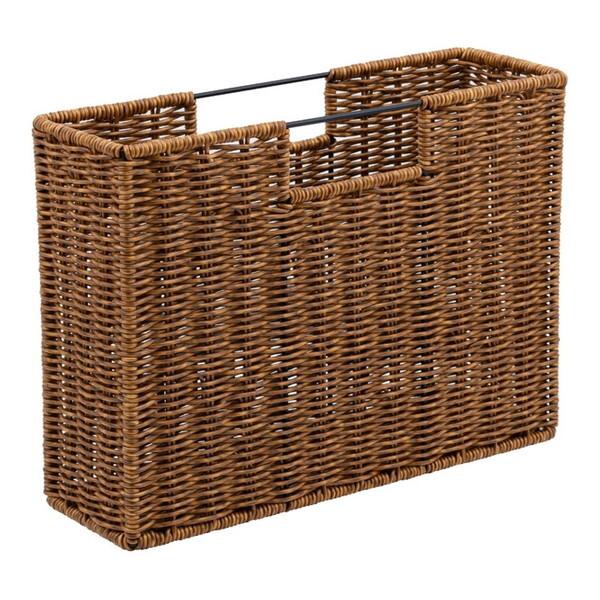 Nakabayashi ラタンスタイルファイルボックス/ブラウン