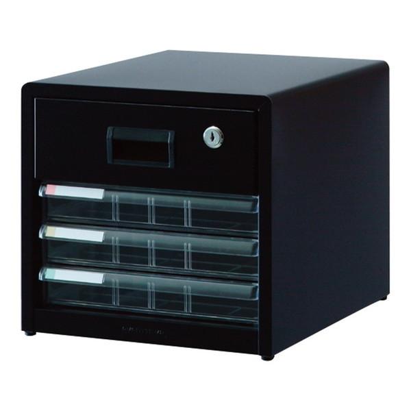 Nakabayashi AL-R4 アバンテV2レターケース A4 浅3段×鍵付1段 クロ