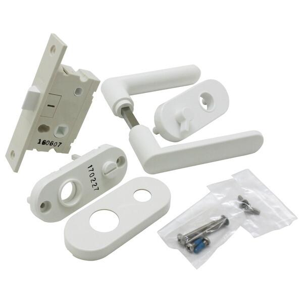 和気産業 KUAP4-2D-WHBS32 浴室用樹脂レバー錠 ペールホワイト