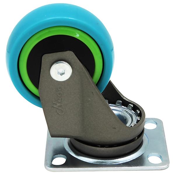 和気産業 GG-50 カラフルキャスター4 ミントブルー×ライトグリーン 4個入