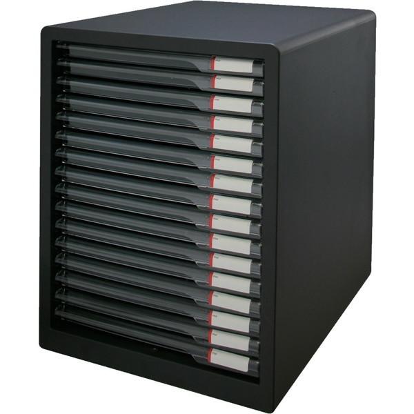 アイリスオーヤマ L-16SSR-DGY (245949) ダークグレー レターケース 16段 メー...