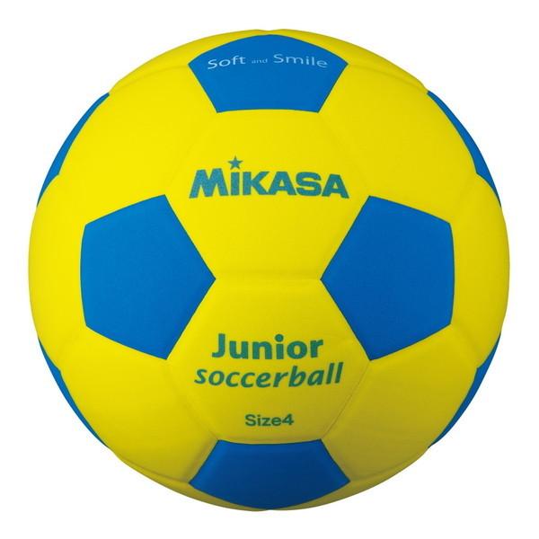 MIKASA SF4J-YBL スマイルサッカー4号 EVA 約180g 黄/青