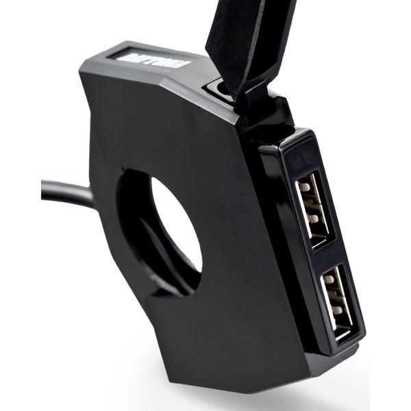 デイトナ D98438 バイク専用電源 スレンダー USB Type-A 2口合計4.8A メインキ...
