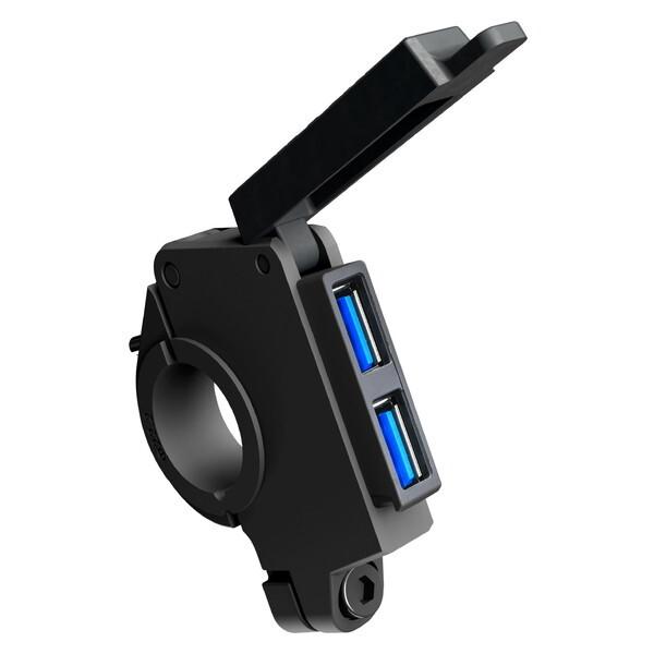 D61511 デイトナ(Daytona) バイク用 USB電源 USB-A+USB-A QC3.0対...