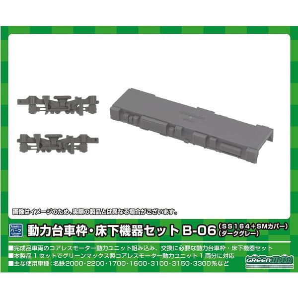 グリーンマックス 8528 動力台車枠・床下機器セット B-06 (SS164+S Mカバー)