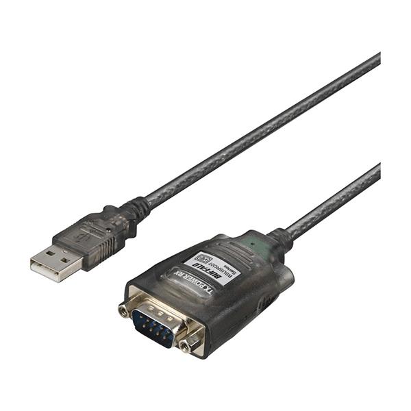 BUFFALO BSUSRC0710BS USBシリアル変換ケーブル ブラックスケルトン 1m