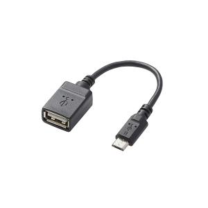 変換ケーブル ELECOM エレコム TB-MAEMCBN010BK USB A-microB 変換アダプタ 0.1m