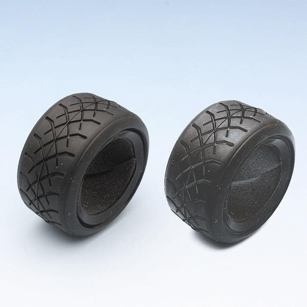 クリエーションモデル Mシャーシ用AS28ラジアルタイヤ(2個入/インナースポンジ付) 25805