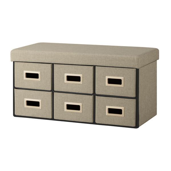 アイリスオーヤマ SST6H-76-B ブラウン 3WAY引き出し収納ボックス 引き出し6つタイプ ...