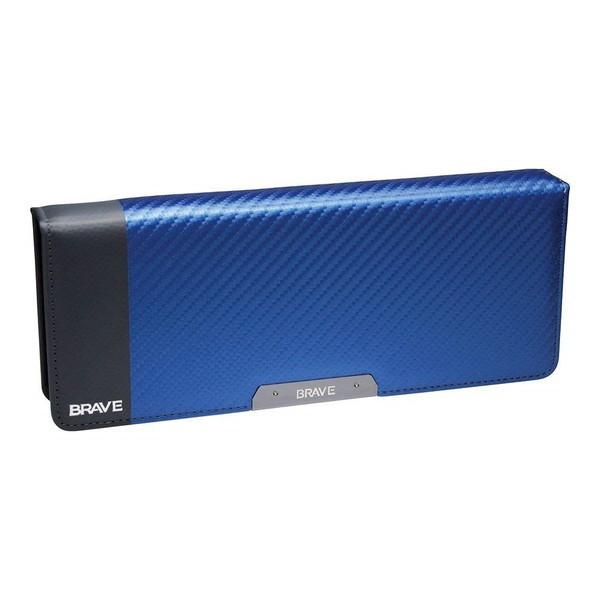 ソニック SK-5023-B ブルー ブレイブ 両面筆入 フラット大容量 カーボン調