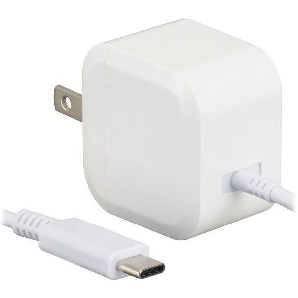 MAV-AC12W-W オーム電機 AudioComm AC充電器 TypeCケーブル一体型 2.4...