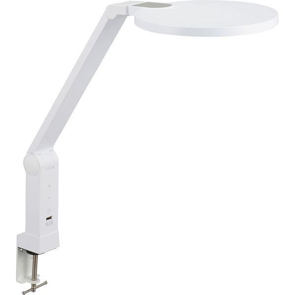 オーム電機 LTC-LS78-W LEDデスクランプ ブルーライトカット クランプ式 ホワイト