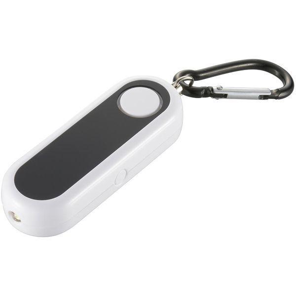 オーム電機 OSE-MSA814W 防犯ブザー 大音量85dB カラビナ・LEDライト付