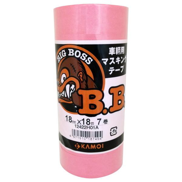 カモ井 BIG BOSS 車両塗装用マスキングテープ 7巻パック 18mm×18m